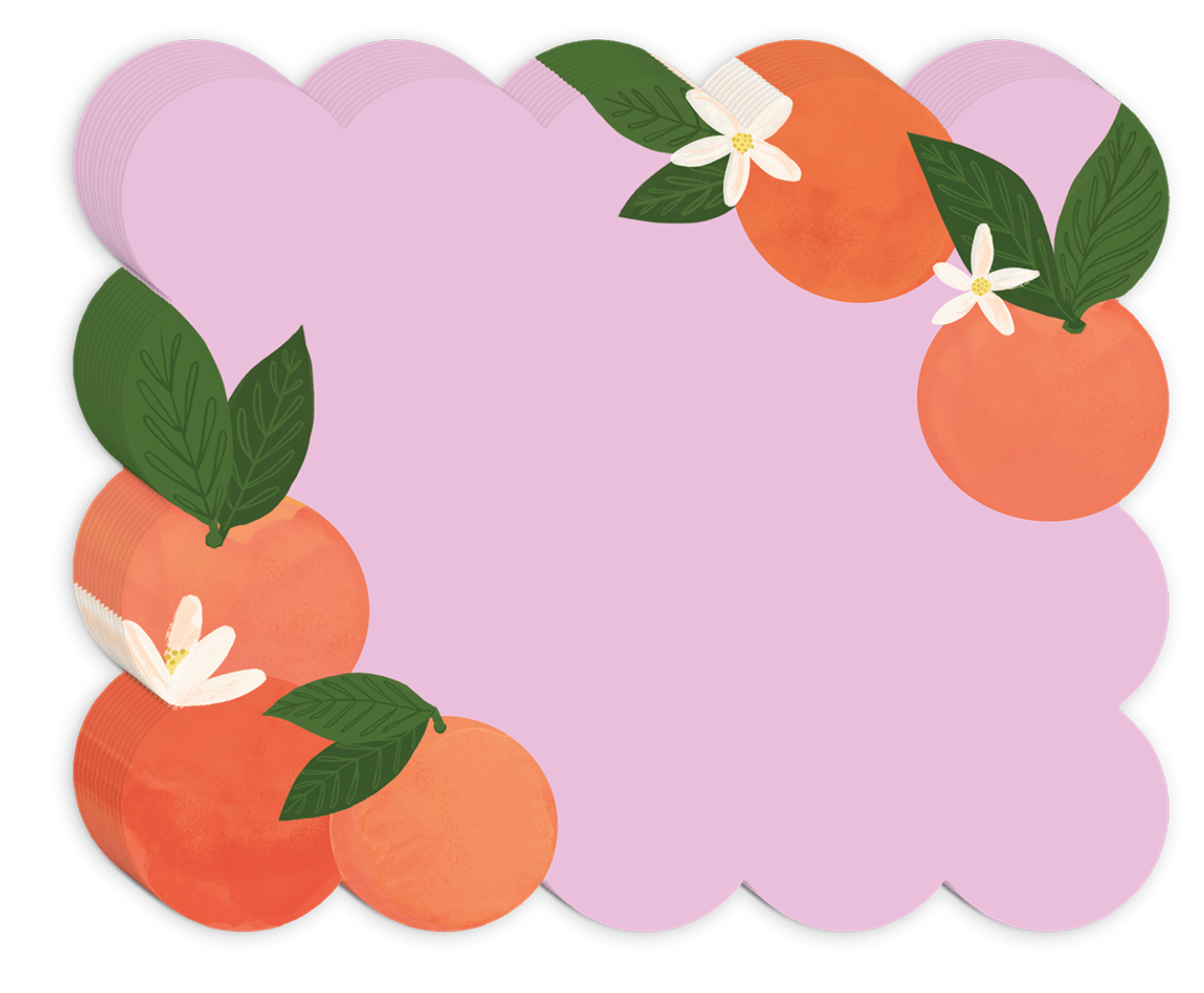 Orange Scalloped Notepad